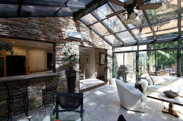 Glass Aluminum Cathedral Sunroom