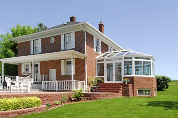 Exterior of a hybrid victorian conservatory