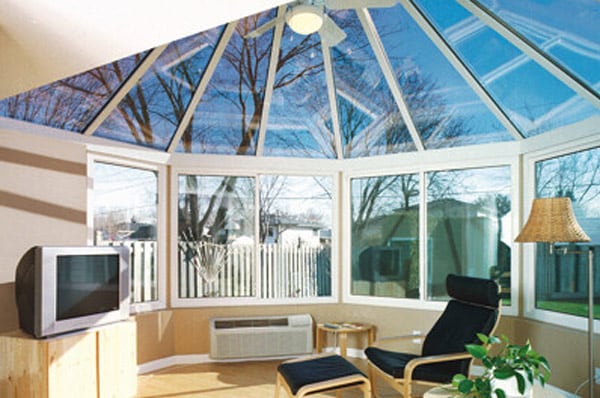 Interior of a hybrid victorian conservatory