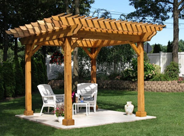 Natural Wood Pergola