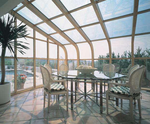 Curved Roof Sunroom